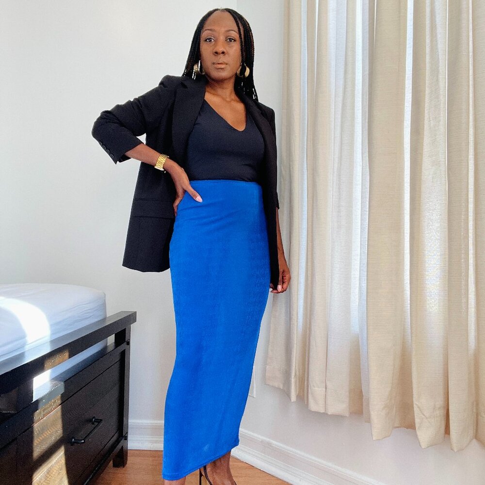 Micas Royal Blue Midi Skirt – Small